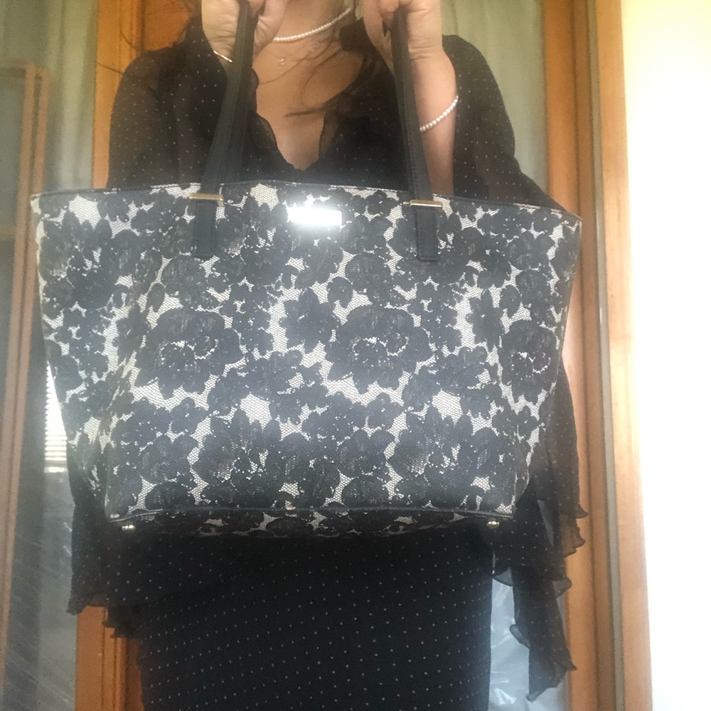 Authentic Kate spade black and white purse or tote